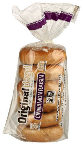 ORIGINAL BAGEL: Cinnamon Raisin Bagel Unsliced, 25.5 oz