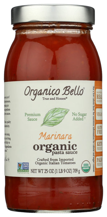 ORGANICO BELLO: Organic Marinara Sauce, 25 oz
