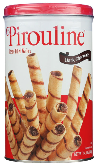 DEBEUKELAER: Pirouline Dark Chocolate Rolled Wafers, 14.1 oz