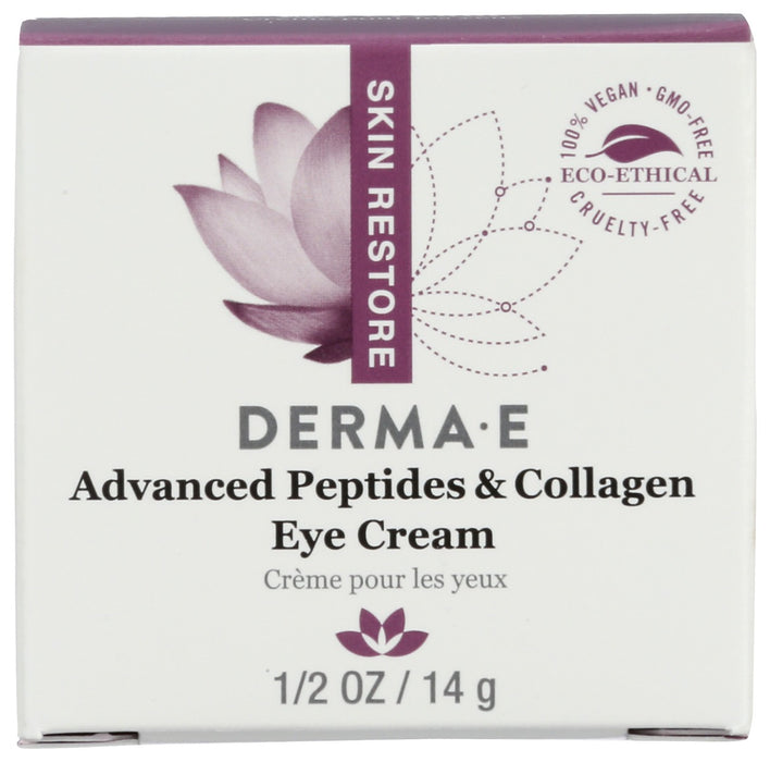 DERMA E: Advanced Peptides and Flora Collagen Eye Cream, 0.5 oz