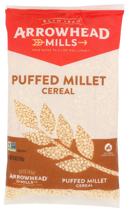 ARROWHEAD MILLS: Puffed Millet Cereal, 6 oz