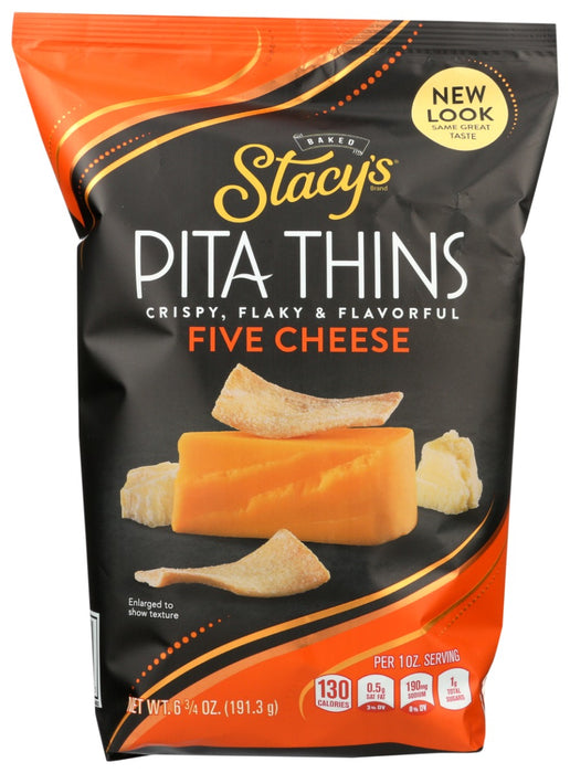 STACYS PITA CHIP: 5 Cheese Pita Thins, 6.75 oz