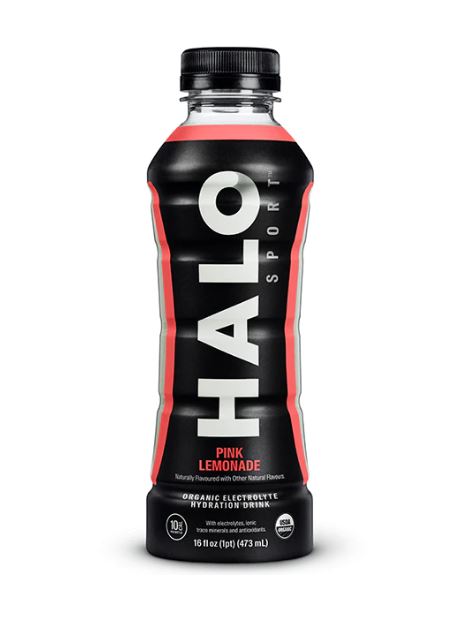 HALO SPORT: Organic Electrolyte Hydration Drink Pink Lemonade, 16 fo