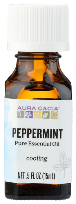 AURA CACIA: Peppermint Essential Oil, 0.5 oz