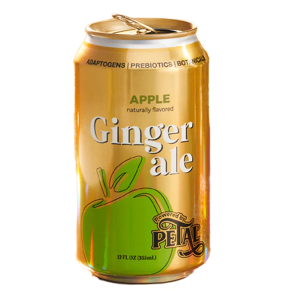 PETAL: Apple Ginger Ale Soda, 12 fo