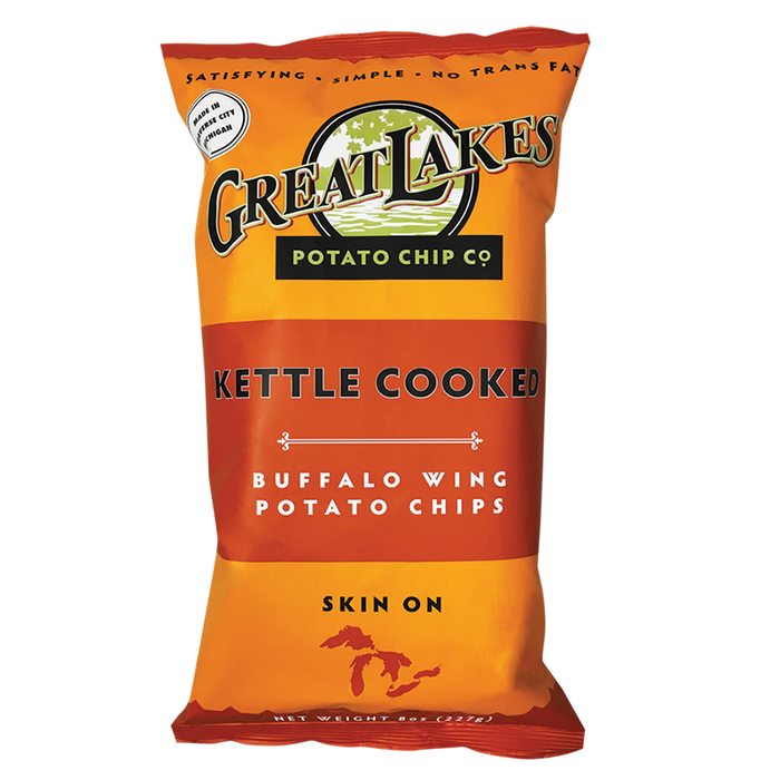 GREAT LAKES POTATO: Buffalo Wing Potato Chips, 8 oz