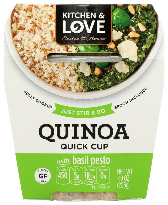 KITCHEN AND LOVE: Basil Pesto Quinoa Quick Cup, 7.9 oz
