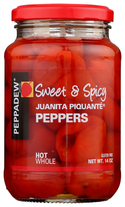 PEPPADEW: Sweet Piquante Peppers Hot Whole, 14 oz