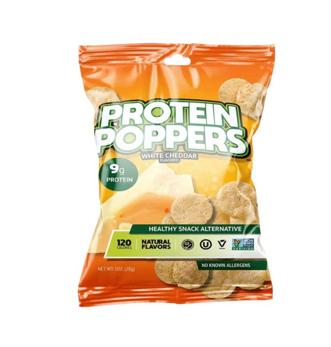 PROTEIN POPPERS: White Cheddar Chips, 1 oz