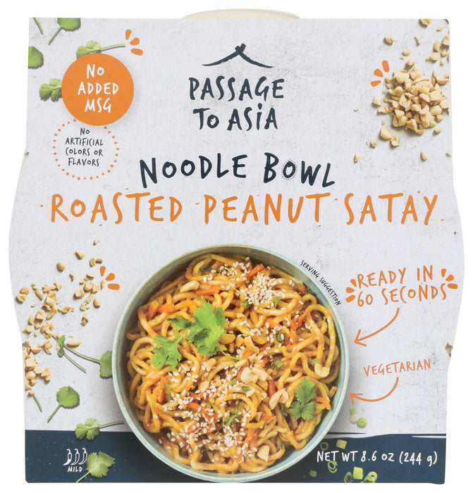 PASSAGE FOODS: Roasted Peanut Noodle Bowl, 8.6 oz