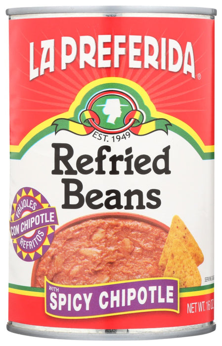 LA PREFERIDA: Refried Beans with Spicy Chipotle, 16 oz