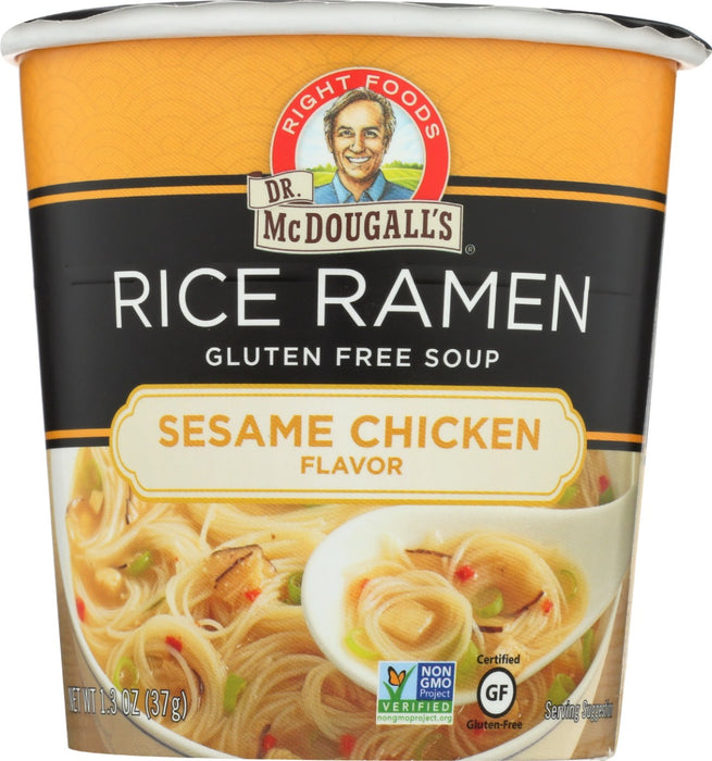 DR MCDOUGALLS: Vegan Sesame Chicken Rice Ramen Soup Cup, 1.3 oz