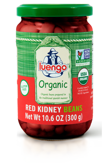 LUENGO: Red Kidney Organic Beans, 10.6 oz