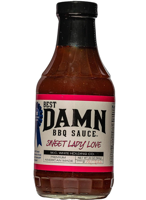 BEST DAMN BBQ SAUCE: Sweet Lady Love BBQ Sauce, 20 oz