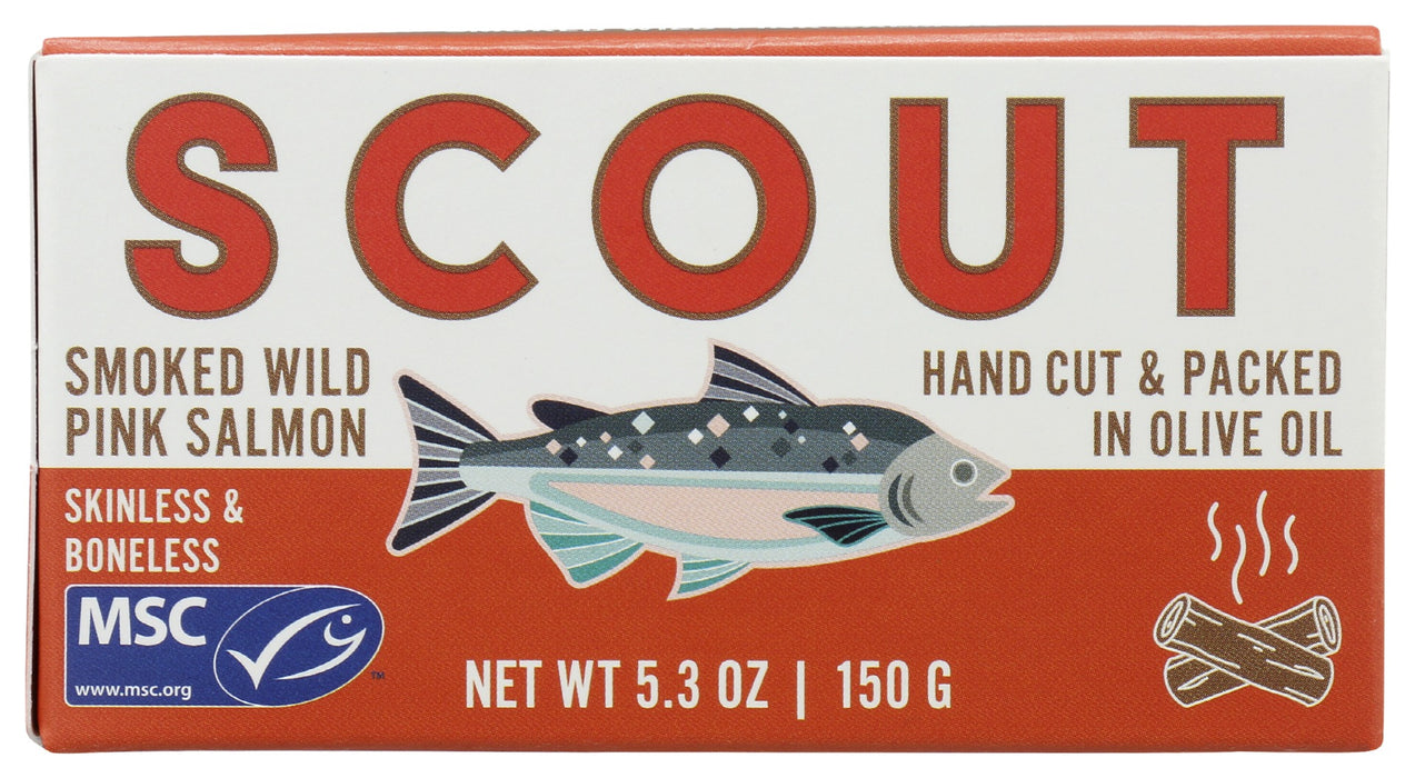 SCOUT: Smoked Wild Pink Salmon, 5.3 oz