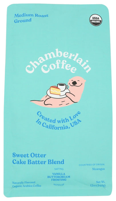 CHAMBERLAIN COFFEE: Sweet Otter Cake Batter Coffee Bag Fresh Ground, 12 oz