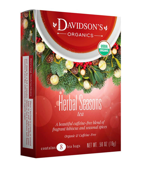 DAVIDISONS: Herbal Seasons Tea 8 Tea Bags, 0.56 oz
