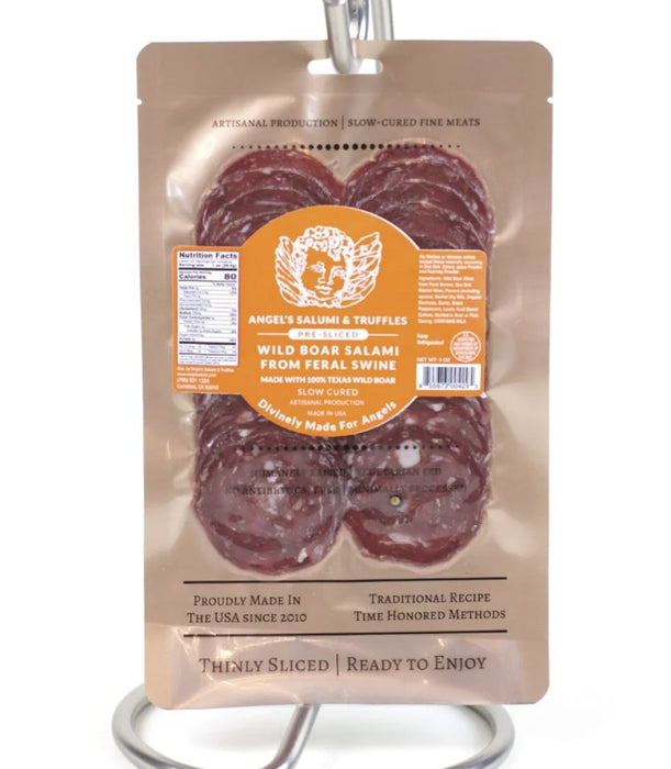 ANGEL SALUMI AND TRUFFLES: Salami Boar Wild Slcd, 3 oz