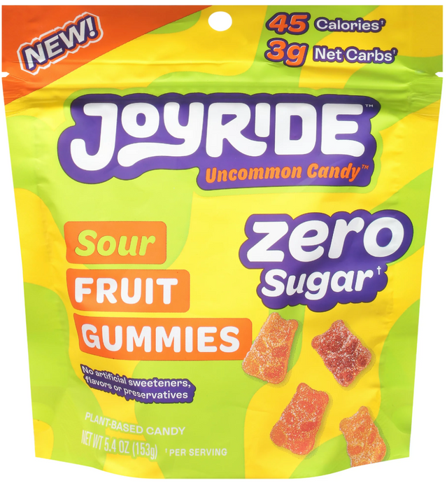 JOYRIDE: Gummies Sour Fruit Zero, 5.4 OZ