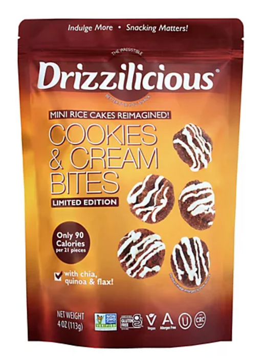 DRIZZILICIOUS: Rice Cake Mini Ckie & Crm, 4 OZ