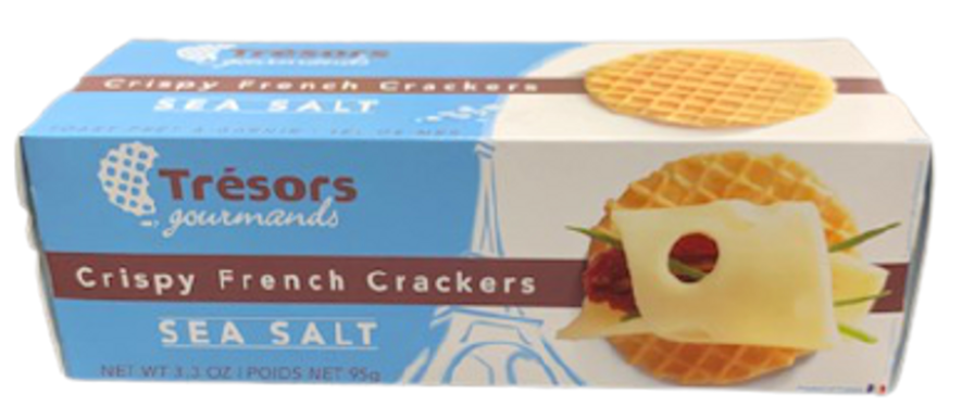 TRESORS: Crispy Sea Salt Crackers, 3.3 OZ