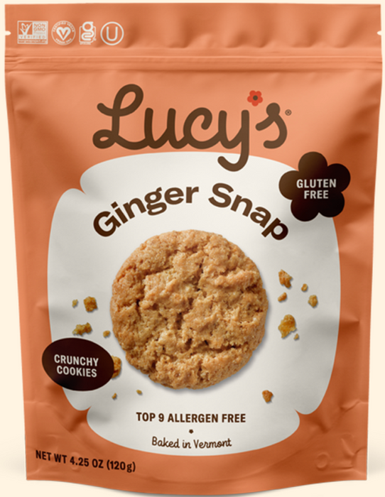 LUCY'S: Cookies Ginger Snap, 4.25 oz