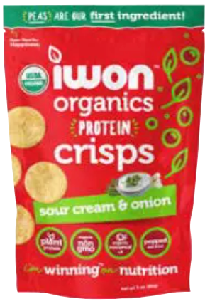IWON ORGANICS: Crisps Prtn Sr Crm Onion, 3 oz