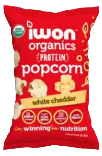 IWON ORGANICS: Popcorn Prtn White Chddr, 4 oz