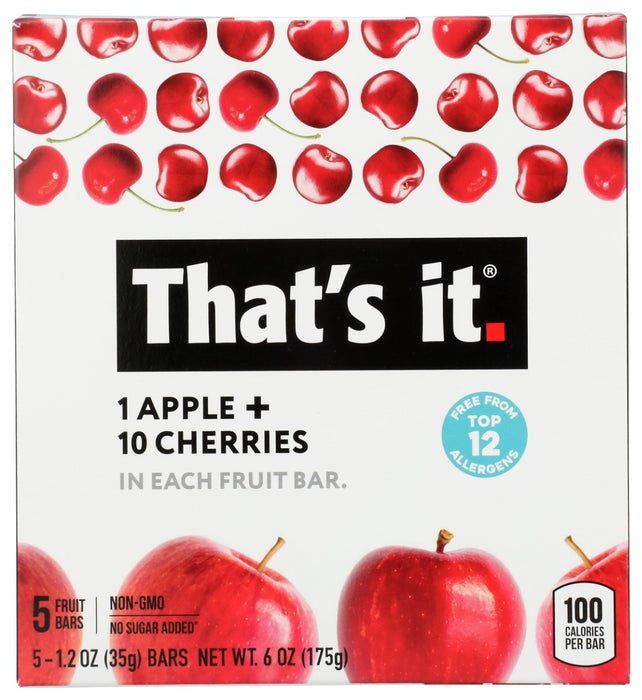 THATS IT: Apple Cherry Fruit Bar 5Pk, 6 oz