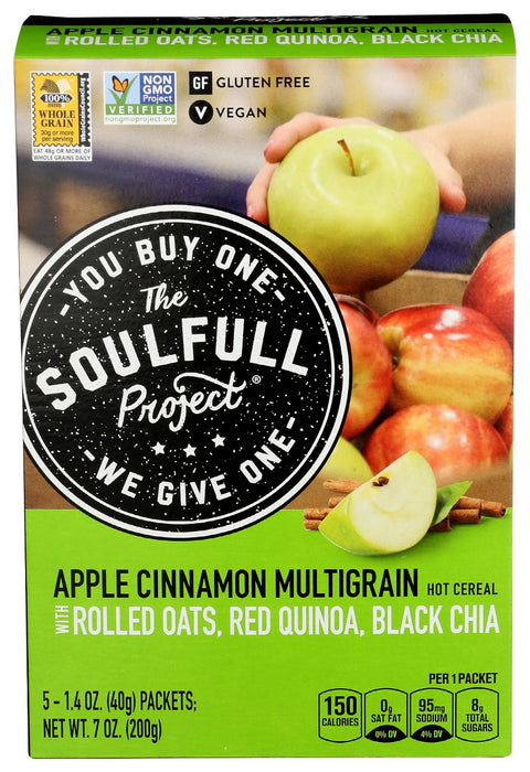 THE SOULFULL PROJECT: Apple Cinnamon Multigrain Hot Cereal, 5 pk