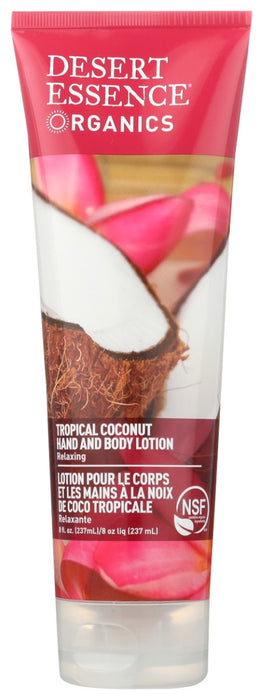DESERT ESSENCE: Tropical Coconut Hand and Body Lotion, 8 fo