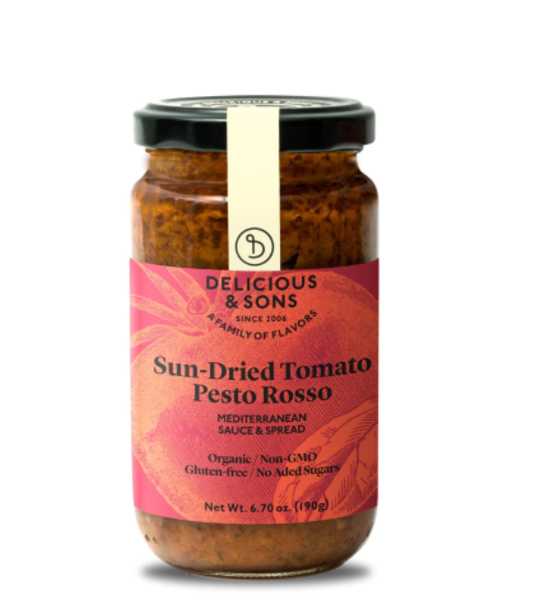 DELICIOUS AND SONS: Organic Pesto Rosso, 6.7 oz