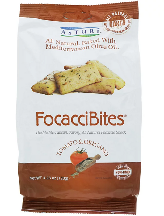 ASTURI: FocacciBites Tomato and Oregano, 4.23 oz