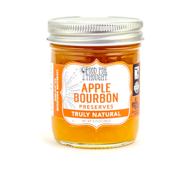 FOOD FOR THOUGHT: Truly Natural Apple Bourbon Preserves, 8.75 oz