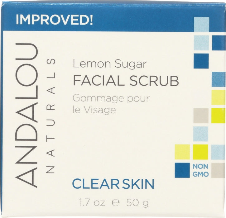 ANDALOU NATURALS: Lemon Sugar Facial Scrub Clear Skin, 1.7 oz