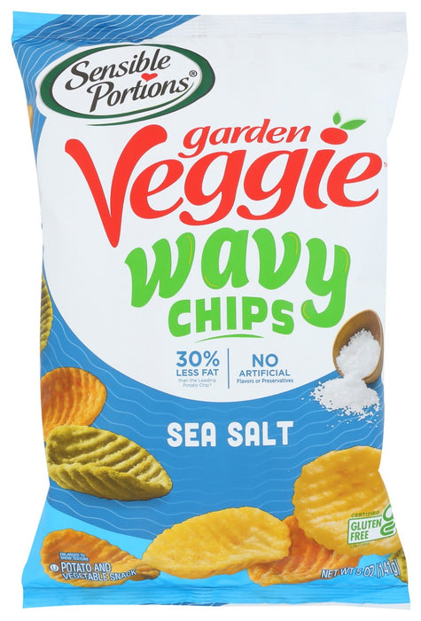 SENSIBLE PORTIONS: Sea Salt Veggie Wavy Chips, 5 oz