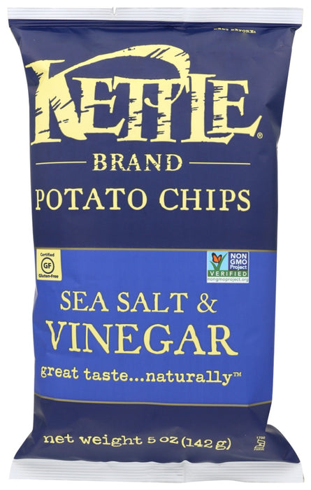 KETTLE FOODS: Sea Salt and Vinegar Potato Chips, 5 oz