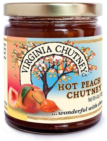 VIRGINIA CHUTNEY CO: Hot Peach Chutney, 4.4 oz