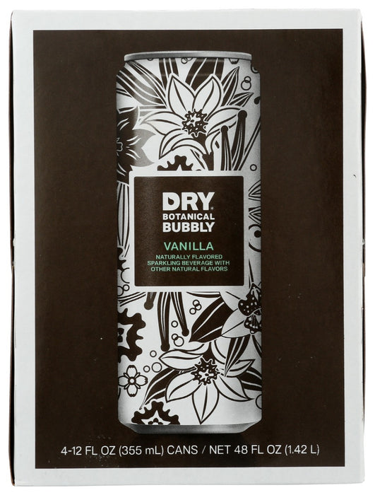 DRY SODA: Dry Vanilla Botanical Bubbly 4Pk, 48 oz