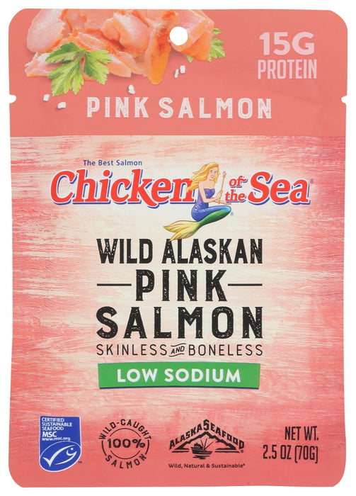 CHICKEN OF THE SEA: Wild Alaskan Pink Salmon Low Sodium, 2.5 oz