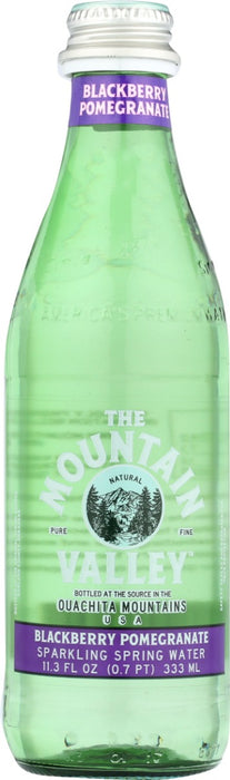 MOUNTAIN VALLEY: Sparkling Blackberry Pomegranate In Glass, 333 ml