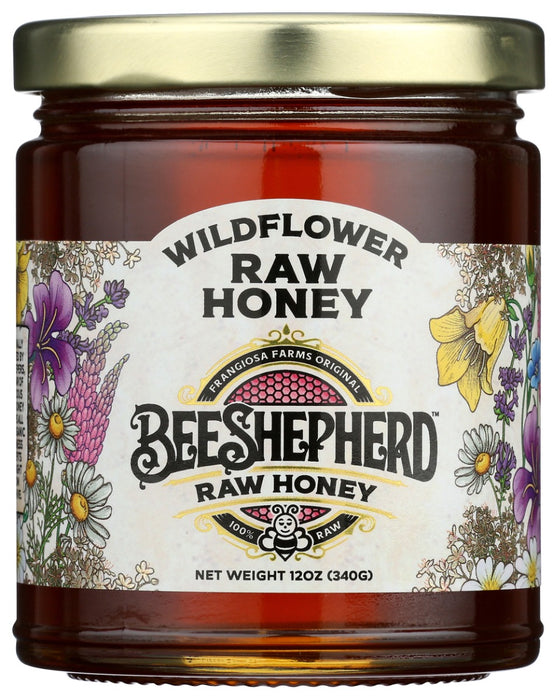 BEE SHEPHERD: Raw Honey Wildflower, 12 oz