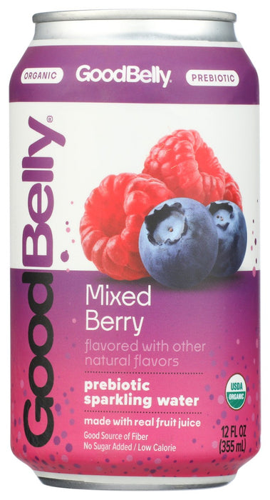 GOOD BELLY: Mixed Berry Prebiotic Sparkling Water, 12 fo