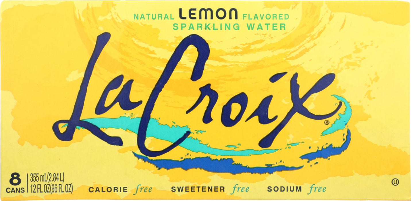 LA CROIX: Lemon Flavored Sparkling Water 8Pk, 96 fo