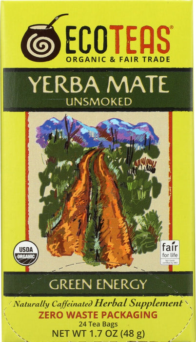 ECO TEA: Organic Yerba Mate Unsmoked, 24 bg