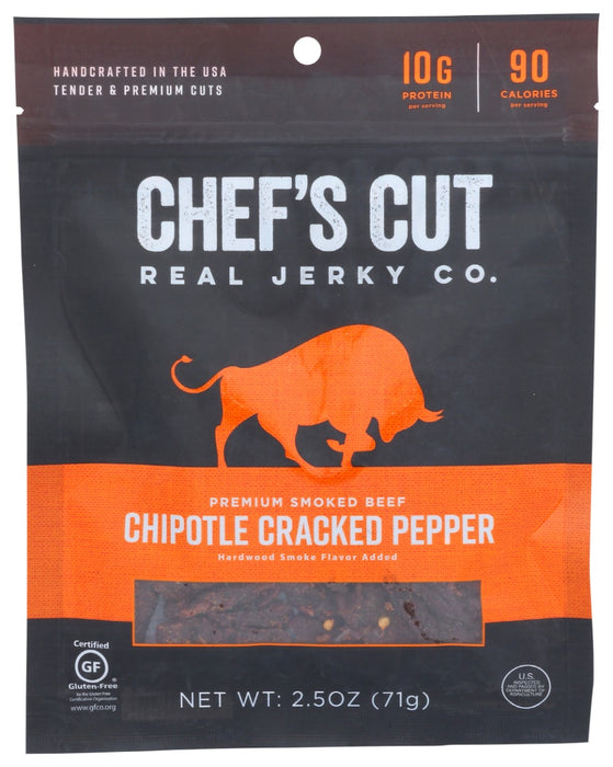 CHEFS CUT: Chipotle Cracked Pepper Beef Jerky, 2.5 oz