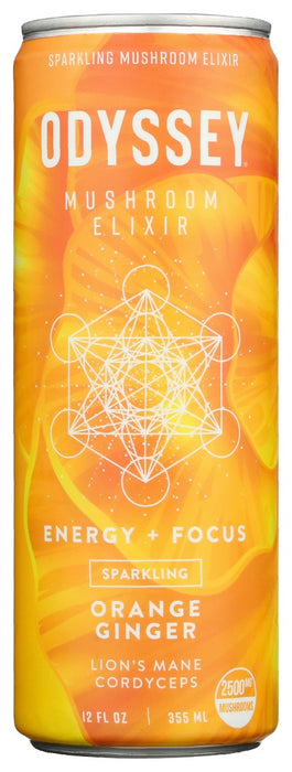 ODYSSEY ELIXIR: Energy Plus Focus Orange Ginger, 12 fo