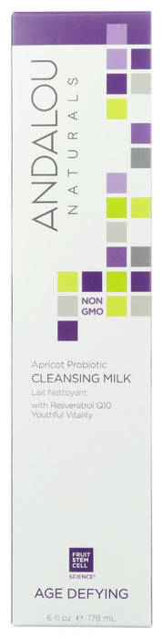 ANDALOU NATURALS: Age Defying Apricot Probiotic Cleansing Milk, 6 oz